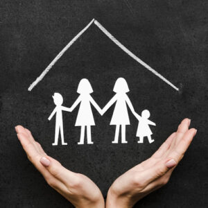 dibujo tiza concepto familia pizarra